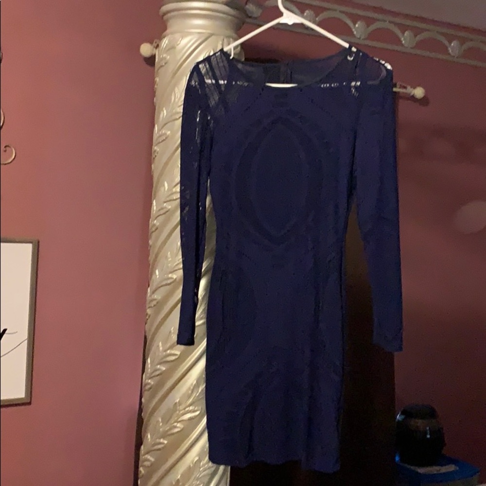 Navy mesh dress